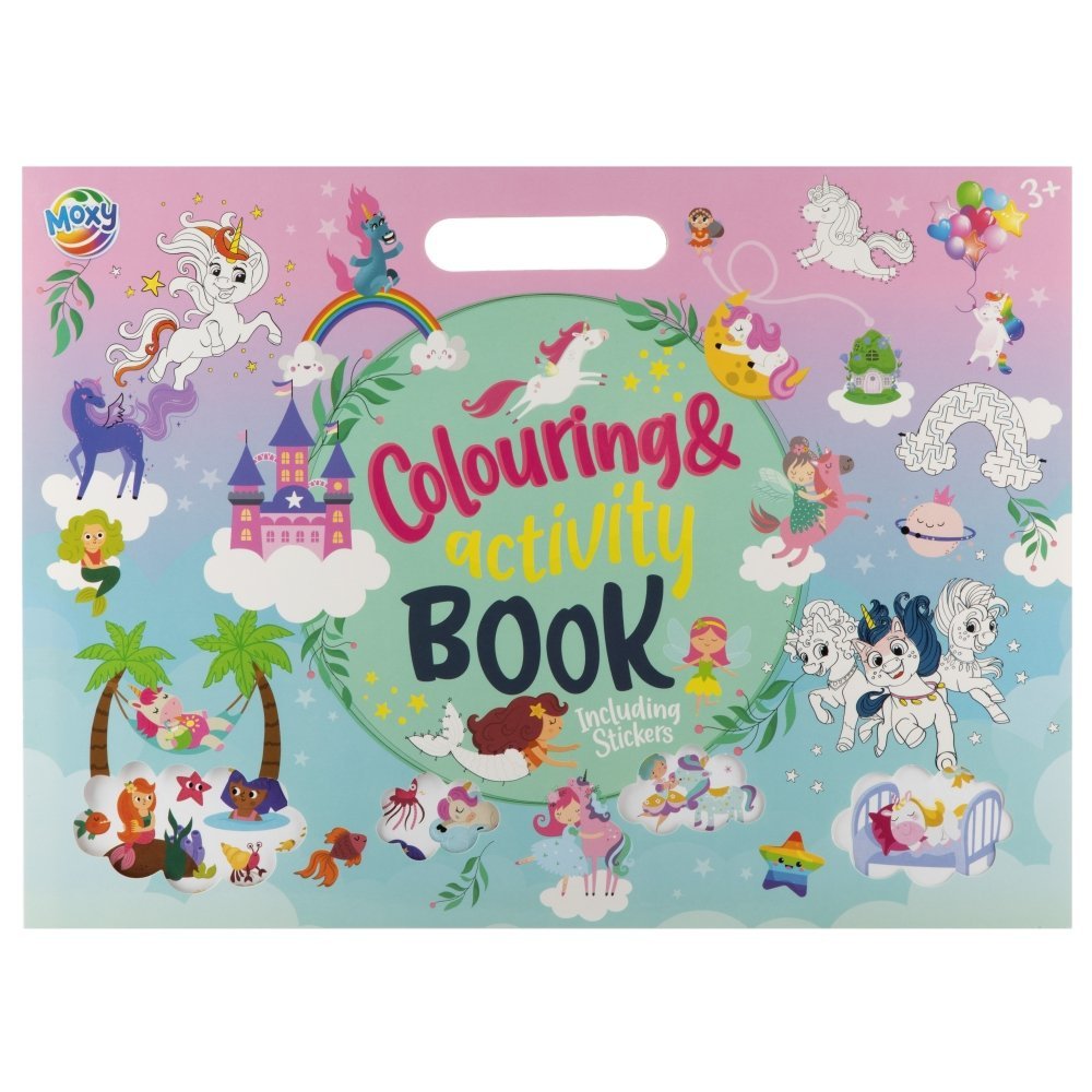 Set de Colorear y Actividades 25 Hojas con Stickers Unicornios CCG Imagen principal del producto