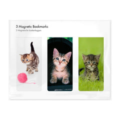 SET 3 MARCAPAGINAS MAGNETICOS FOTOS DE GATOS | 1 UNIDADES | (WEBSHOP ARTE)