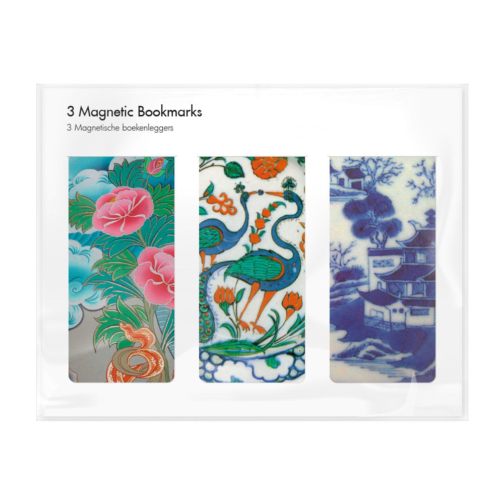 SET 3 MARCAPAGINAS MAGNETICOS PORCELANA CHINA | 1 UNIDADES | (WEBSHOP ARTE)