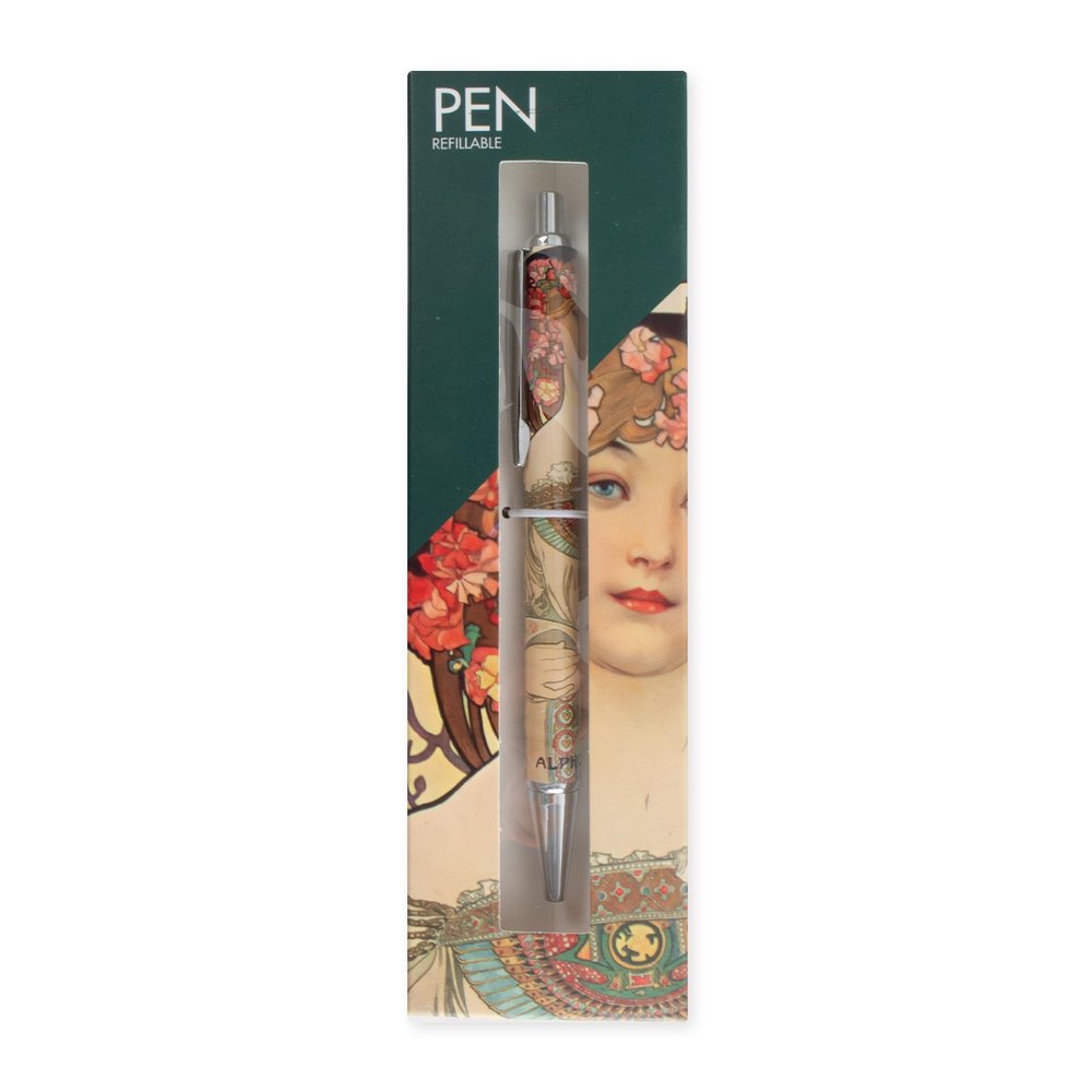 Bolígrafo con Caja Alfons Mucha Mujer con Flores WEBSHOP ARTE Imagen principal del producto