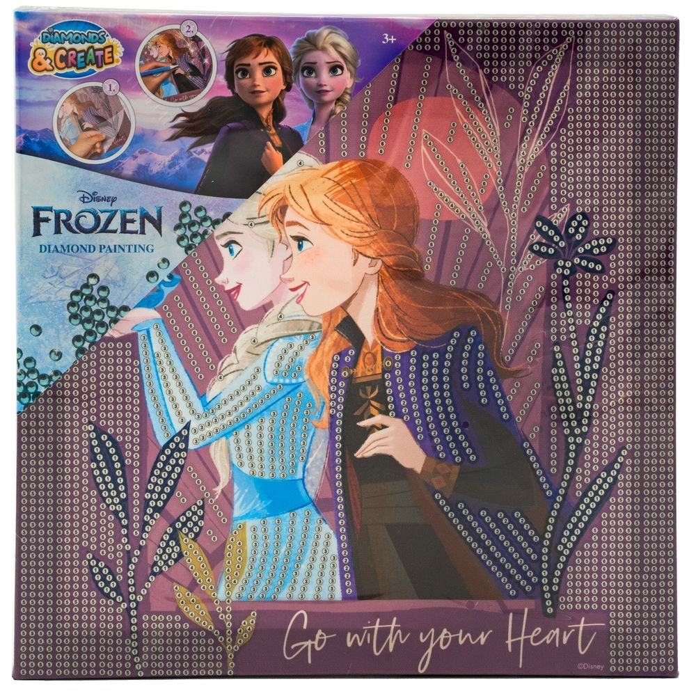 Cuadro Bordado Diamantes Frozen 29 x 29 cm New Import SL