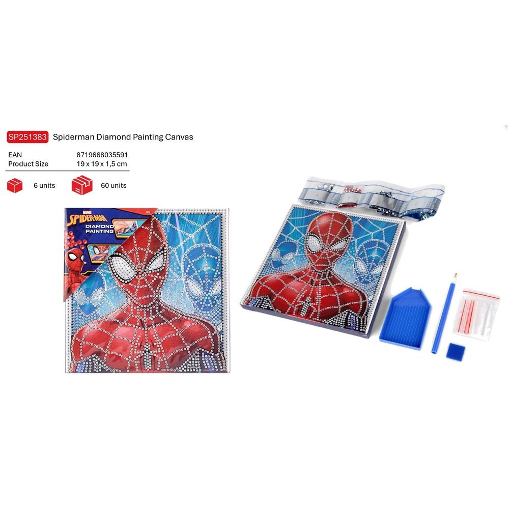 Pinta con Diamantes Spiderman Marvel 19x9 cm New Import SL