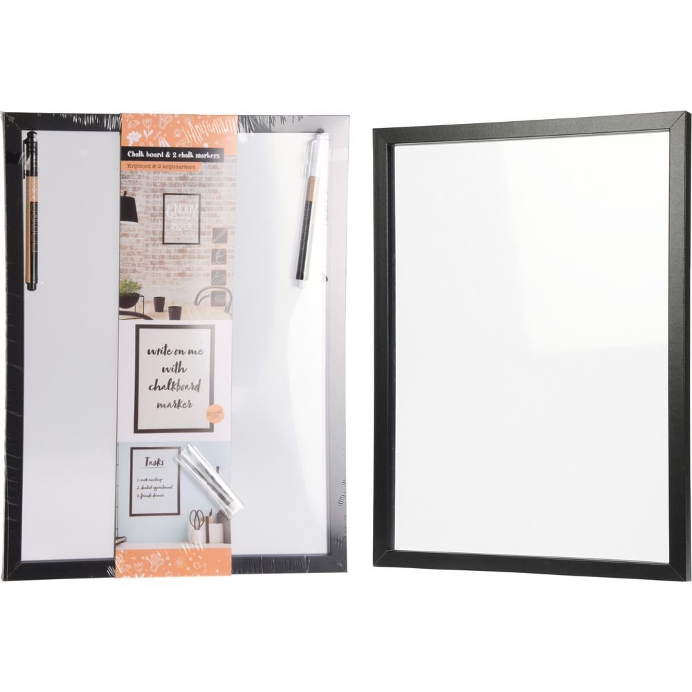 Pizarra Transparente con 2 Tizas Líquidas Blanco y Negro Koopman Imagen principal del producto