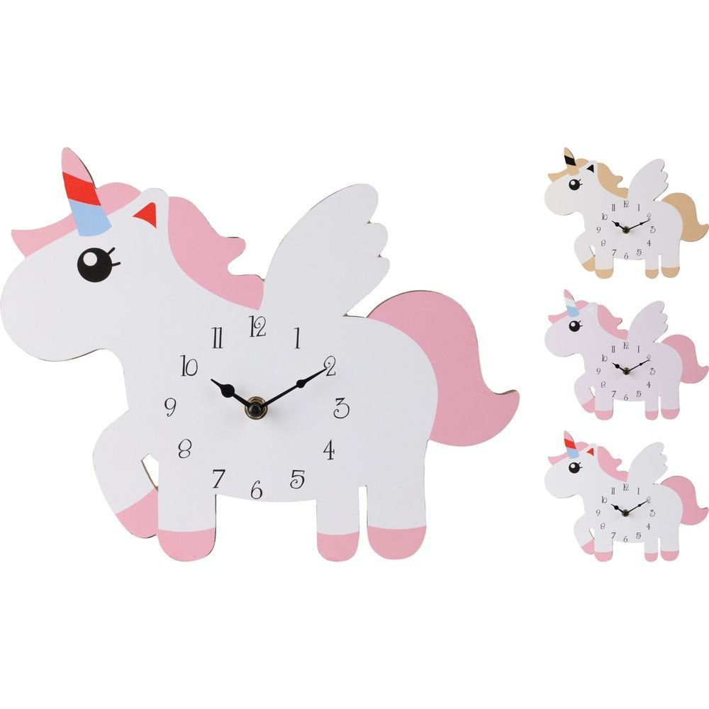 Reloj pared unicornio colores surtidos Koopman Imagen principal del producto