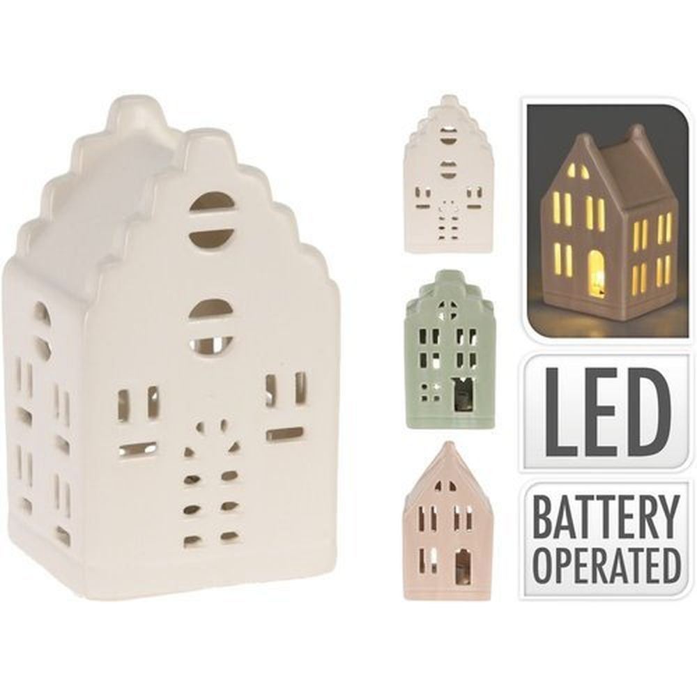 CASITA DECORATIVA CON LUZ LED | KOOPMAN | ENVASE 12 UDS. UNIDAD | 8720573976695