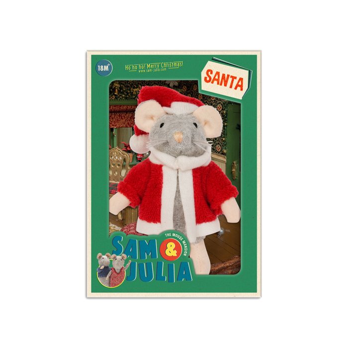 PELUCHE 13CM RATON SANTA LA CASA DE LOS RATONES | THE MOUSE MANSION | 1 UNIDAD | 8720828124376