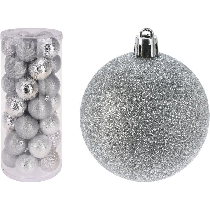SET 35 BOLAS NAVIDAD 6CM PLATA | KOOPMAN CHRISTMAS | 1 UNIDAD | 8721037093798