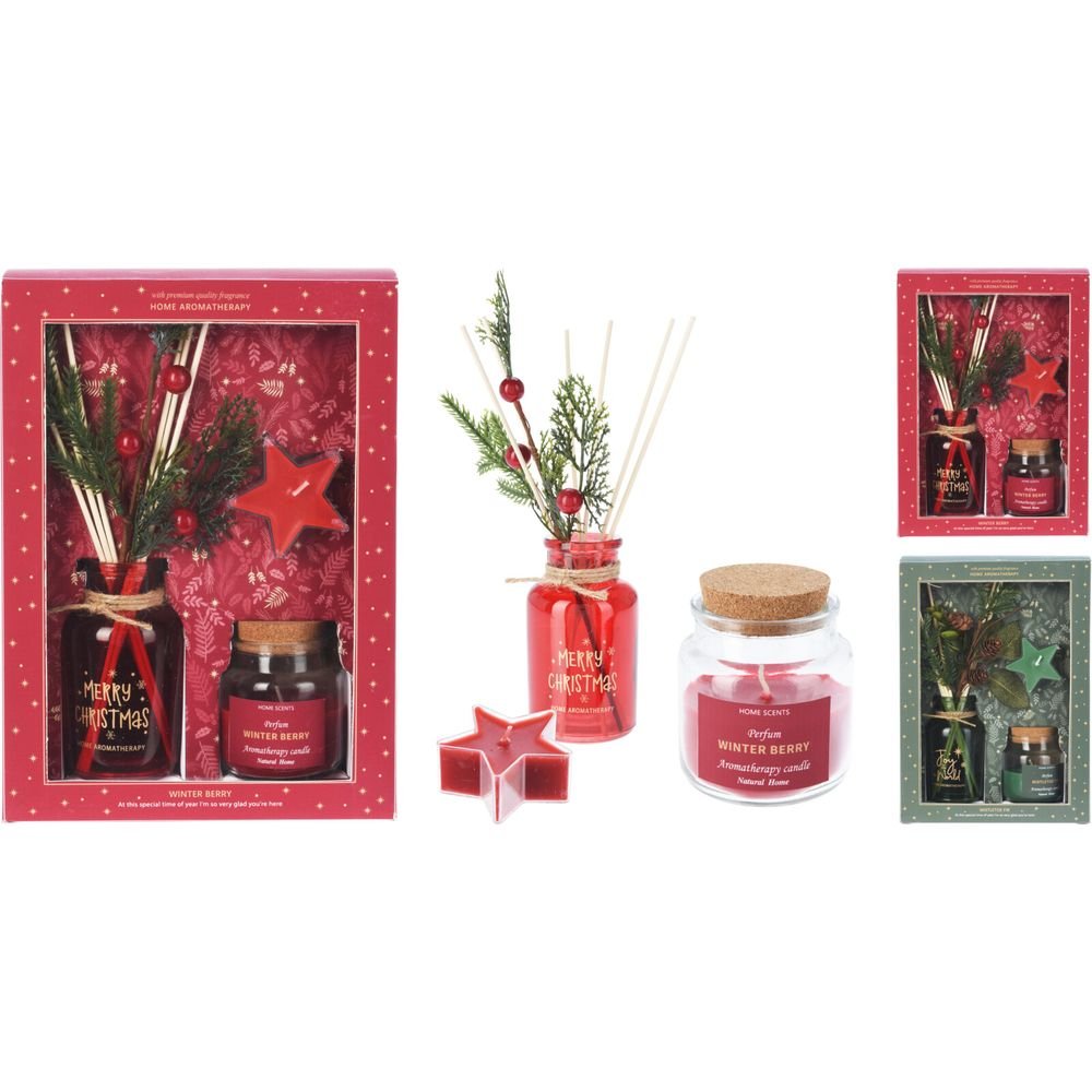 SET MIKADO FRAGANCIA Y VELA MERRY CHRISTMAS SURTIDOS | KOOPMAN CHRISTMAS | 1 UNIDAD | 8721037125321