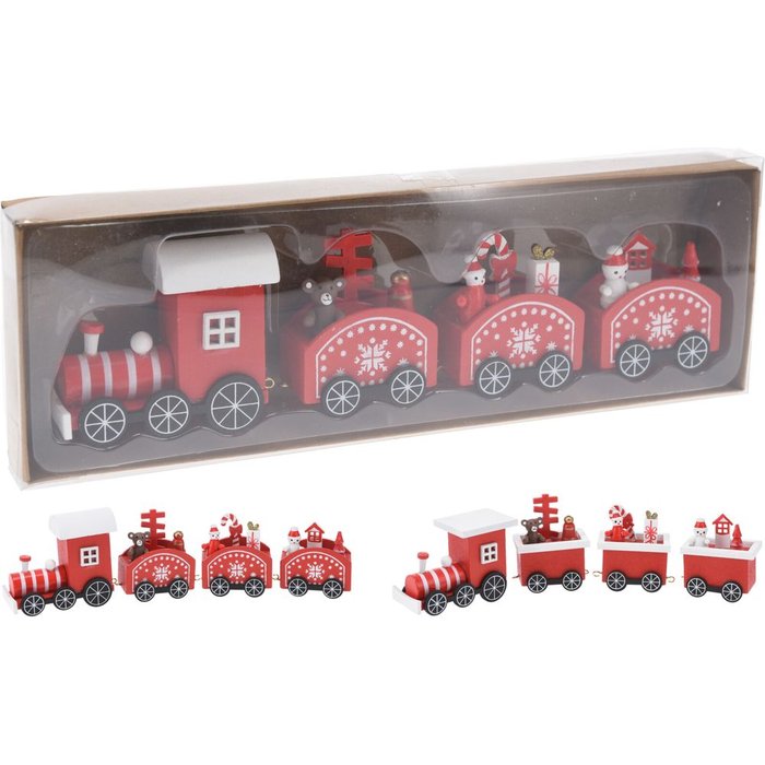 TREN MADERA 25 CM NAVIDAD | KOOPMAN CHRISTMAS | 1 UNIDAD | 8721037241366
