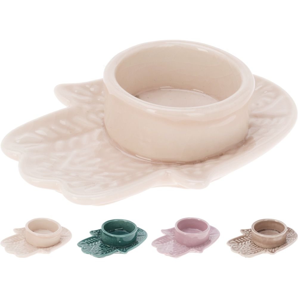 EXPOSITOR 12 PORTAVELAS MANO FATIMA PORCELANA SURTIDOS | KOOPMAN | ENVASE 12 UDS. UNIDAD | 8721037371353