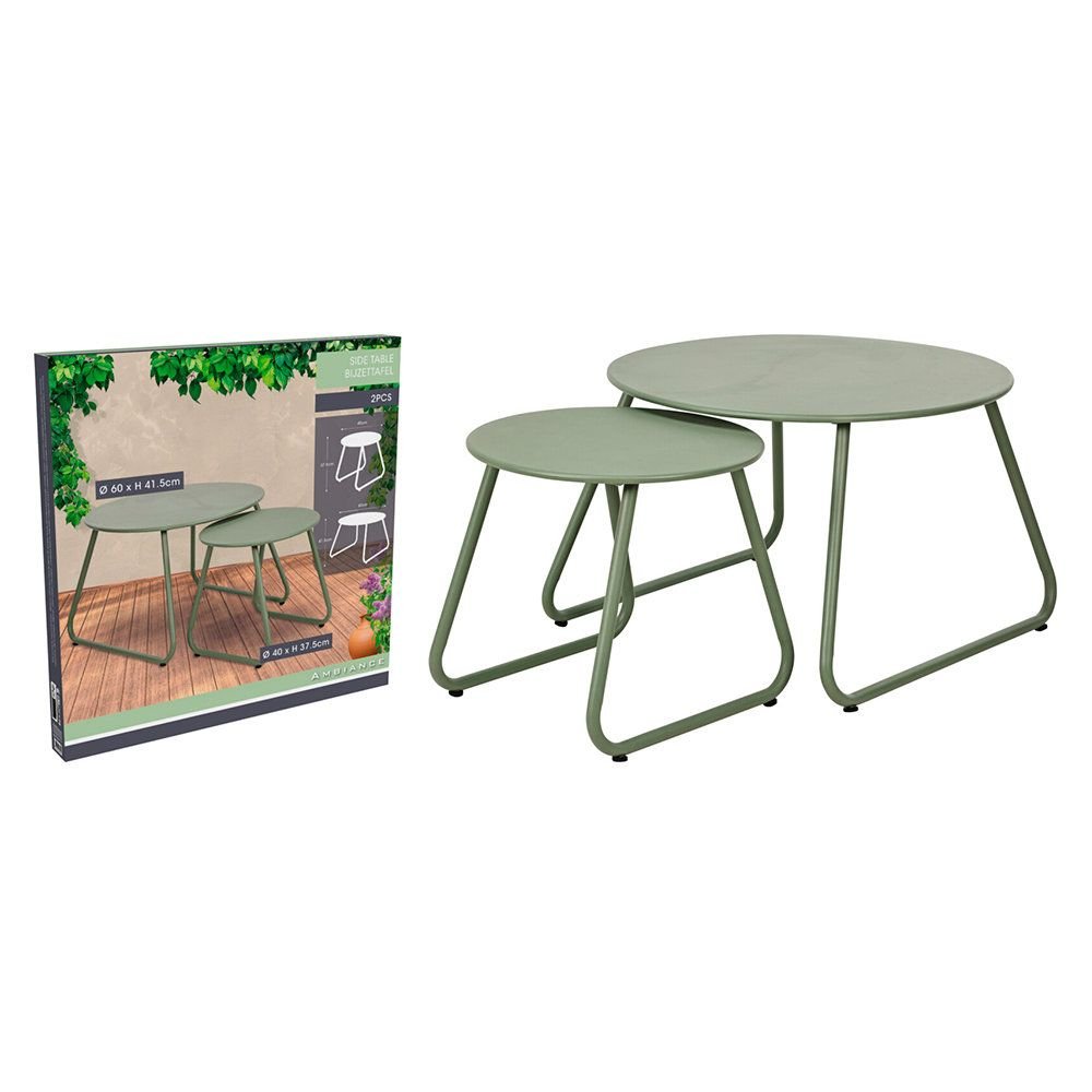 SET 2 MESAS AUXILIARES GROEN | KOOPMAN | 1 UNIDAD | 8721037383110
