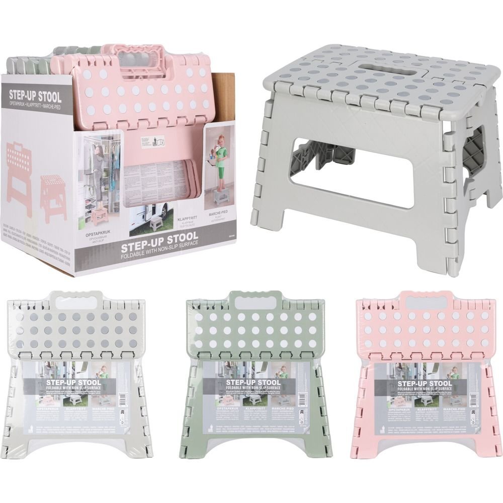 Banqueta Plegable Plástico Colores Surtidos Koopman