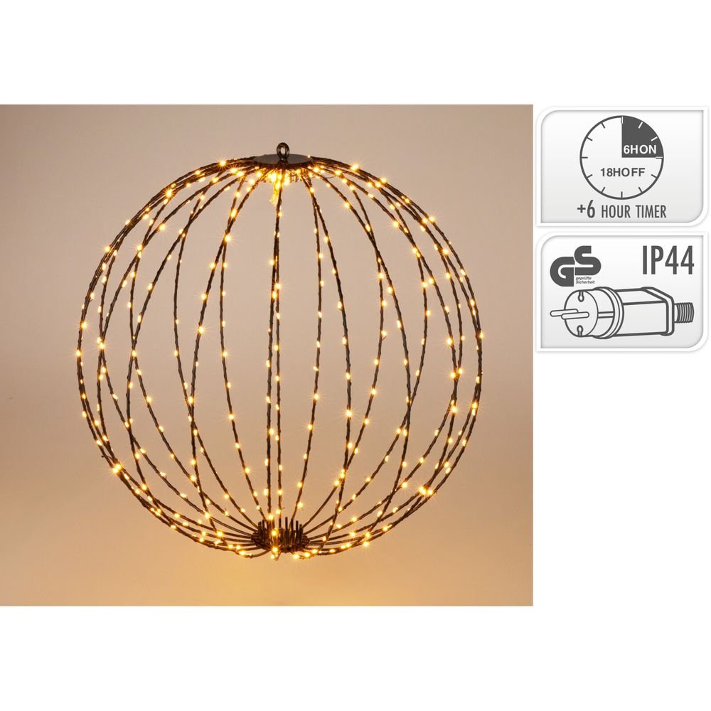 Lampara Techo Bola 40 cm LED Extra Blanco Calido Koopman Christmas