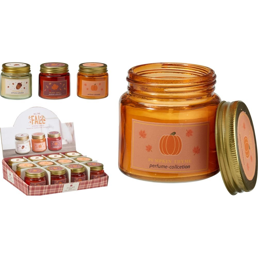 EXPOSITOR 12 VELAS AROMATICAS 6X6CM PUMPKIN | KOOPMAN | ENVASE 12 UDS. UNIDAD | 8721037580793 Imagen principal del producto