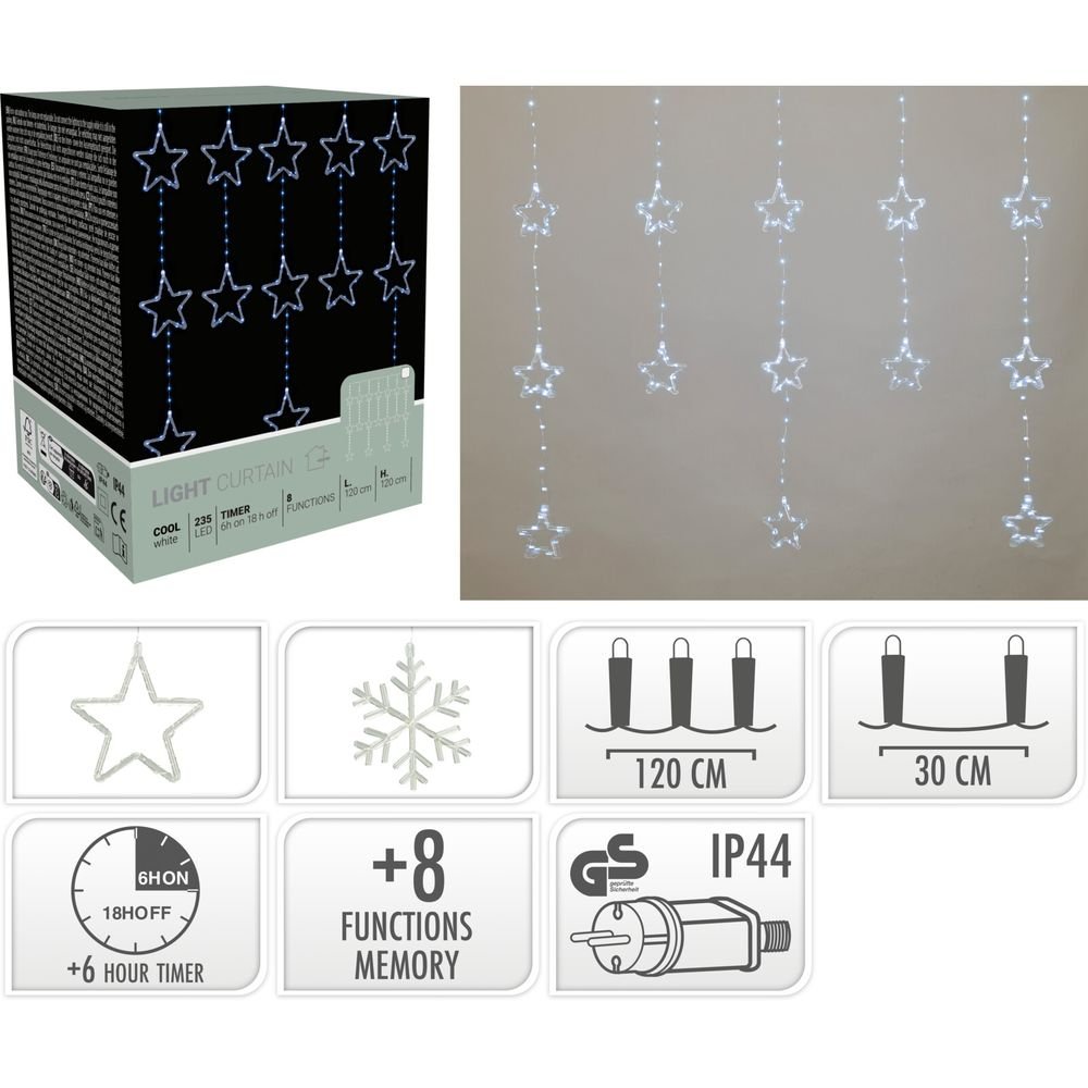 Cortina Blanca LED 120x120cm Koopman Christmas