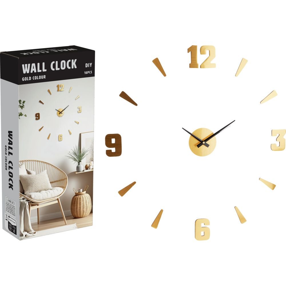 RELOJ DE PARED ADHESIVO | KOOPMAN | 1 UNIDAD | 8721037583930