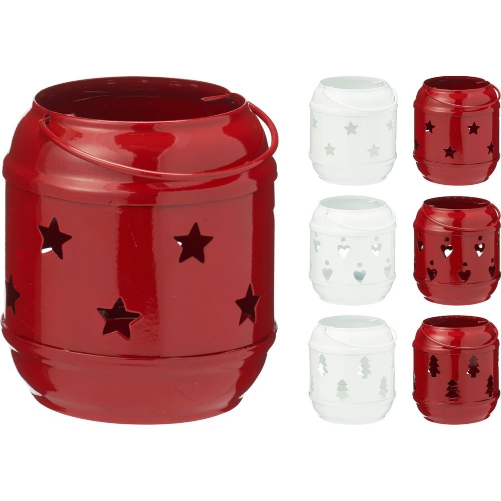 EXPOSITOR 12 FAROL PORTAVELAS 85MM SURTIDOS | KOOPMAN CHRISTMAS | ENVASE 12 UDS. UNIDAD | 8721037593403