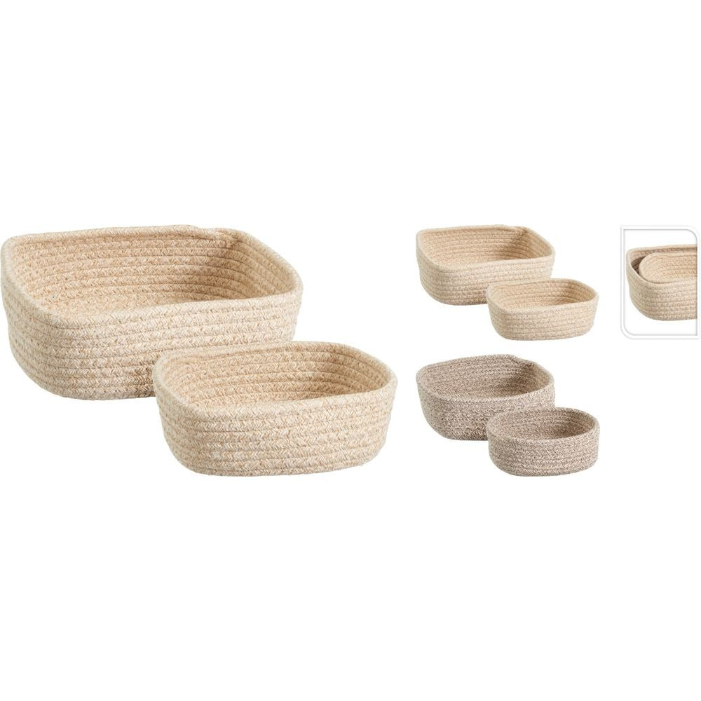 SET 2 CESTAS CUADRADAS 25X25X9CM SURTIDAS | KOOPMAN | 1 UNIDAD | 8721037662642 Imagen principal del producto