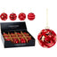 EXPOSITOR 12 BOLAS NAVIDAD VIDRIO 8CM ROJO SURTIDAS | KOOPMAN CHRISTMAS | ENVASE 12 UDS. UNIDAD | 8721037672450