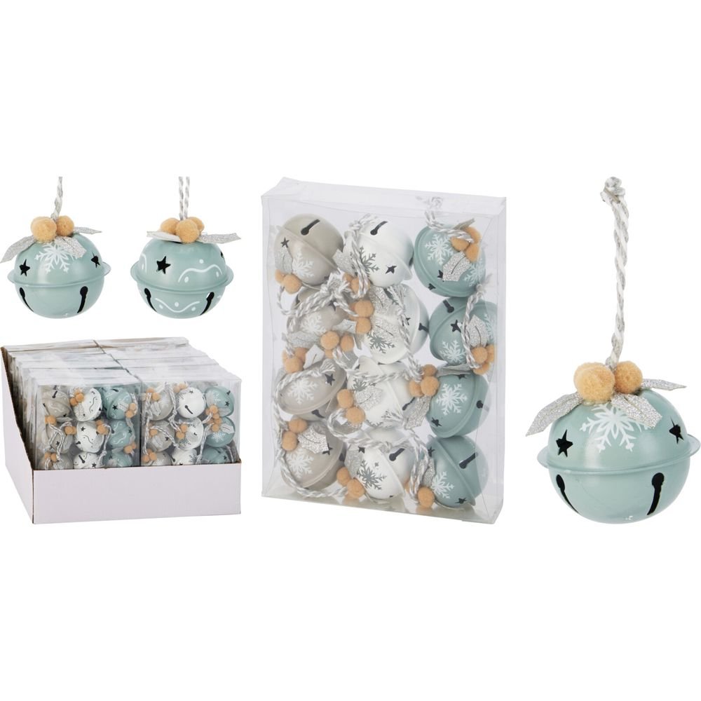 SET 12 CASCABELES 4CM COLORES SURTIDOS | KOOPMAN CHRISTMAS | 1 UNIDAD | 8721037693714