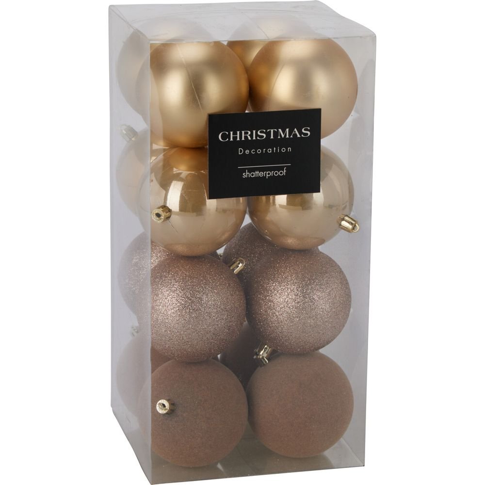 SET 16 BOLAS NAVIDAD 6CM ORO | KOOPMAN CHRISTMAS | 1 UNIDAD | 8721037703376