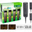 Set 4 lámparas solares PP Black surtidas Koopman
