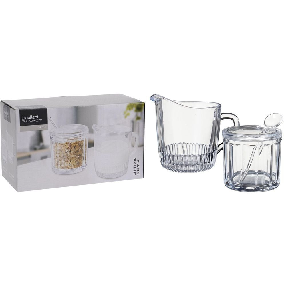 Set Azucarero y Lechera Vidrio Koopman Imagen principal del producto