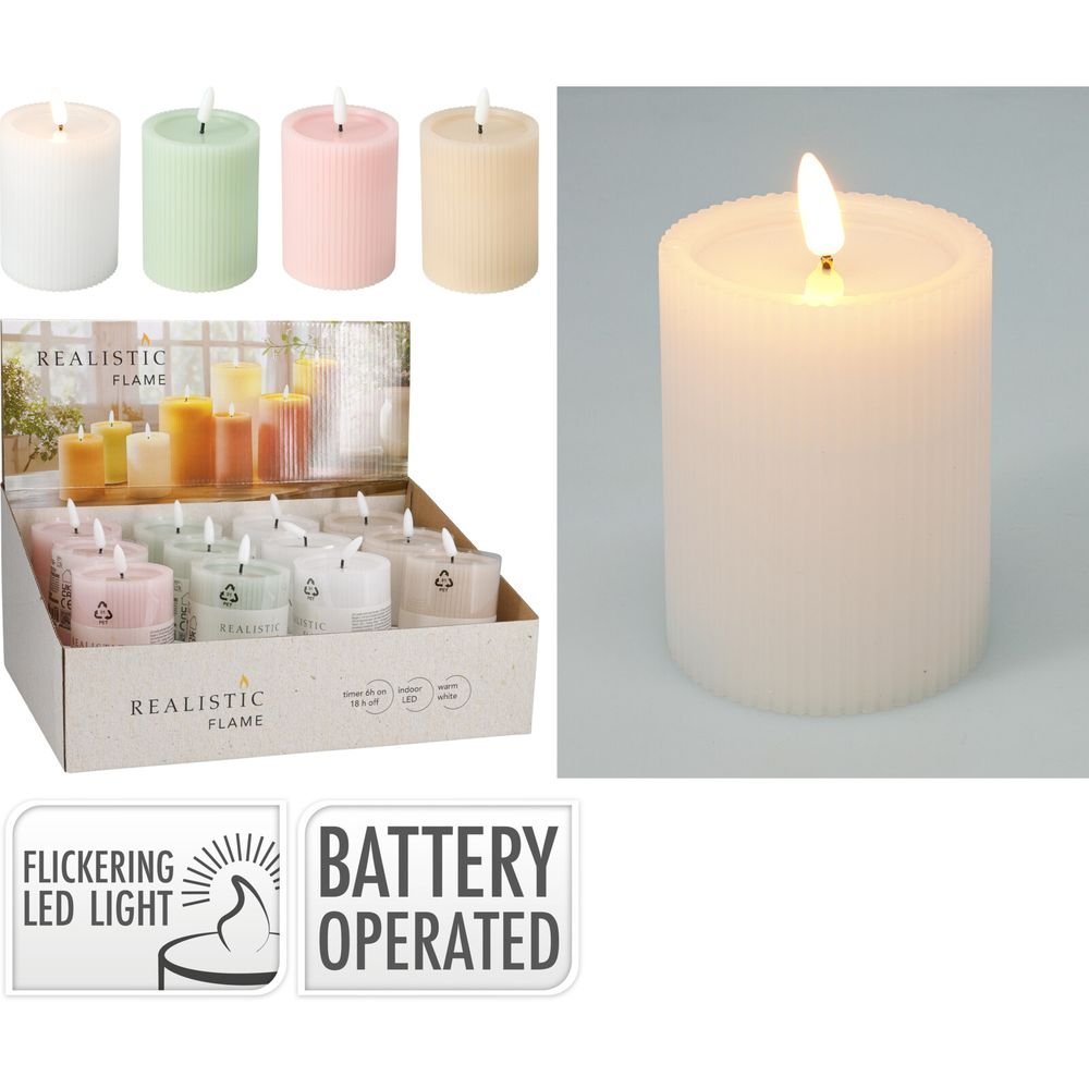 Expositor 12 Velas LED 10 cm Colores Pastel Surtidos Koopman Imagen principal del producto
