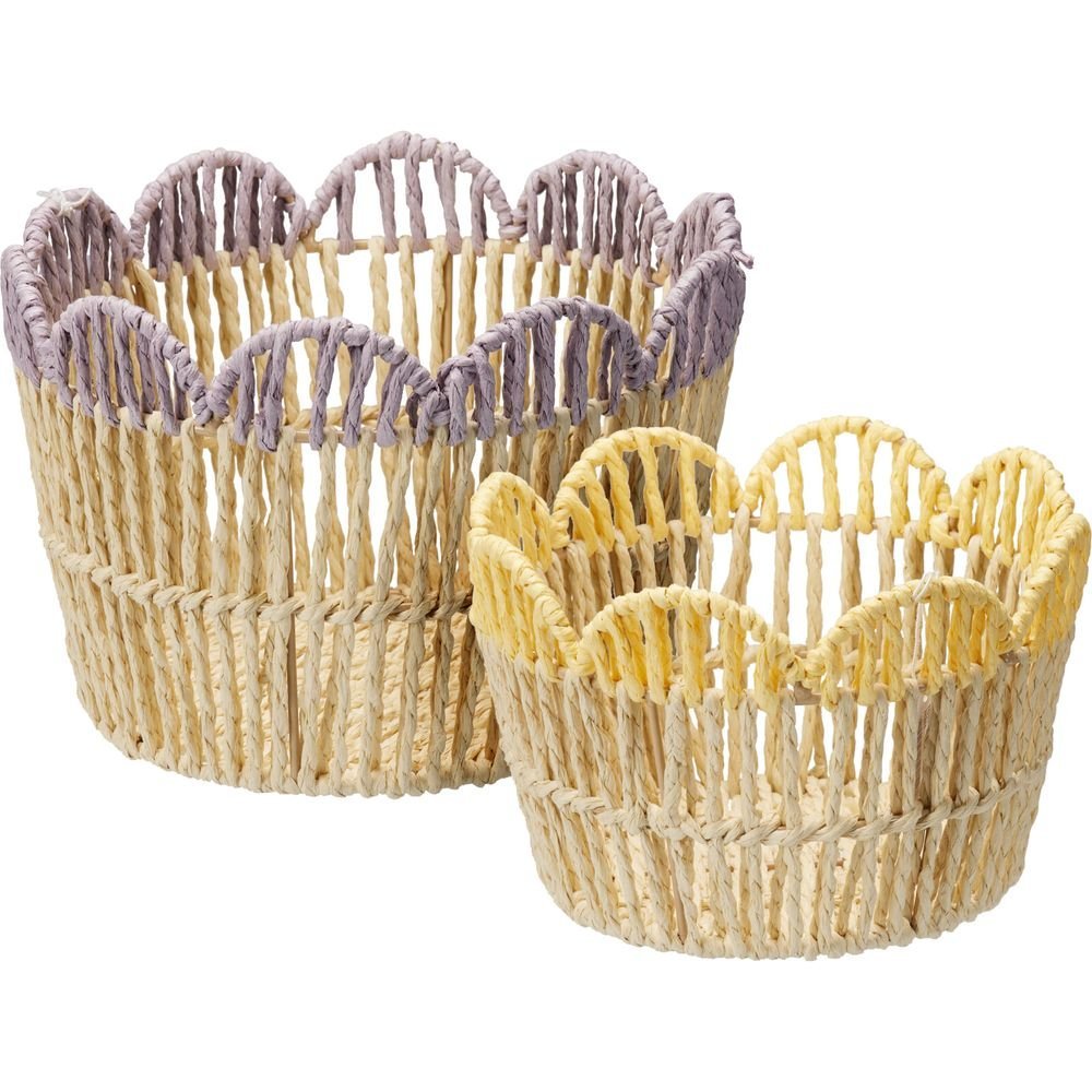 Set de 2 cestas cuerda de papel Koopman 24x24x17cm y 20x20x14cm Imagen principal del producto