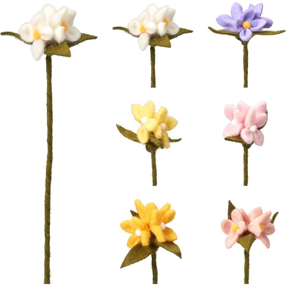 Flor Decorativa Fieltro 35 cm Colores Surtidos Koopman Imagen principal del producto