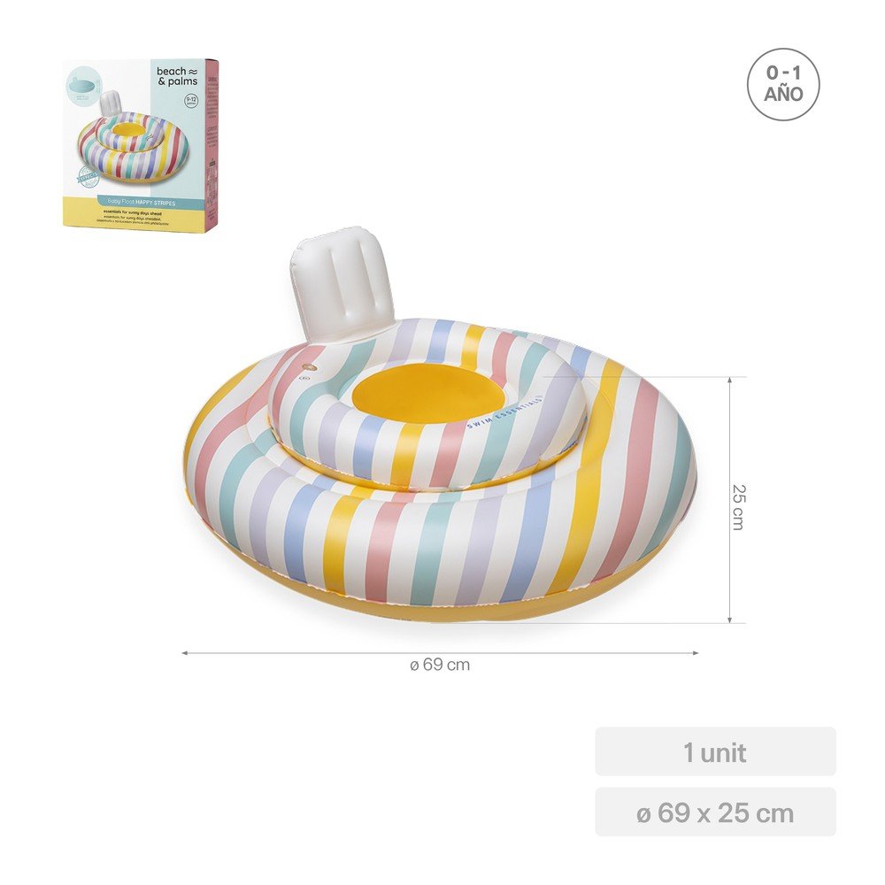Flotador para Bebe Colores Arcoiris HINCHABLES SARAO