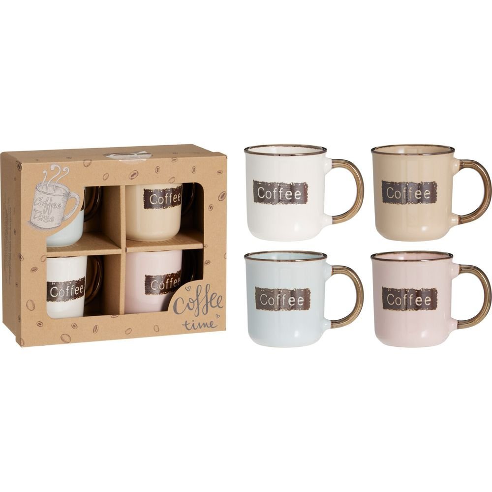 Set 4 Tazas Café 200 ml Colores Koopman Imagen principal del producto