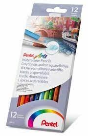 LAPIZ PENTEL ACUARELABLE 12 COLORES SURTIDOS | 1 UNIDADES | (PENTEL) Imagen principal del producto