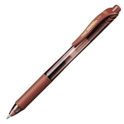 BOLIGRAFO ENERGEL 0,7 RETRACTIL MARRON | 12 UNIDADES | (PENTEL)