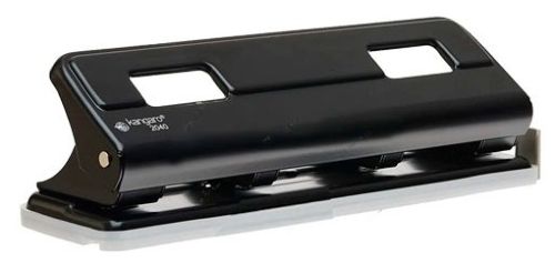 Taladro 4 punzones Kangaro 2040 12/15 hojas color negro