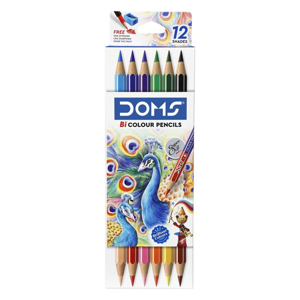Lápiz de Color Doms Bicolor 6 Uds 12 Colores