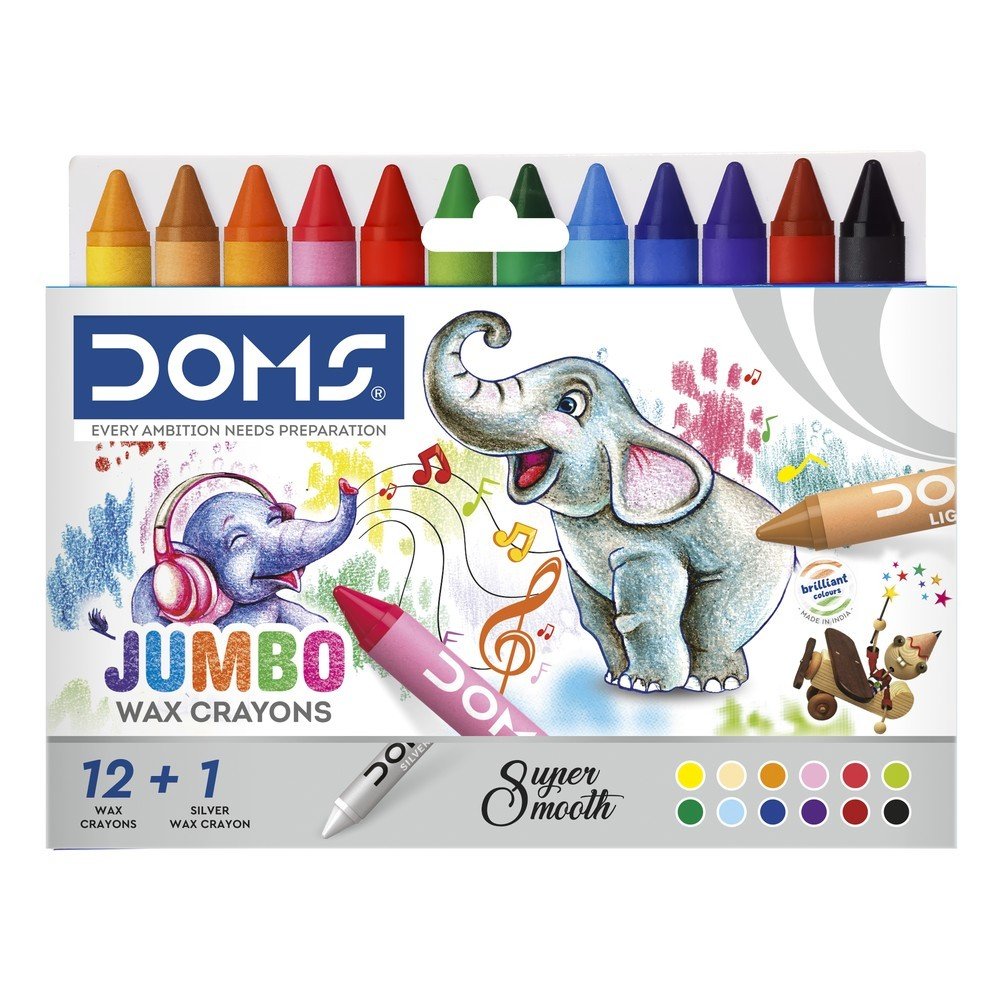 Cera Doms Jumbo 12 Colores Marca Doms