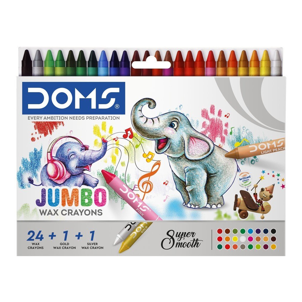 Cera Doms Jumbo 24 Colores Marca Doms