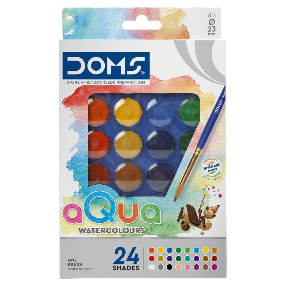 Acuarelas Doms Pastilla 23 mm 24 Colores Imagen principal del producto