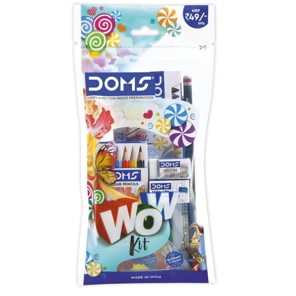 Set escolar Doms Wow Kit lápices y rotuladores marca DOMS