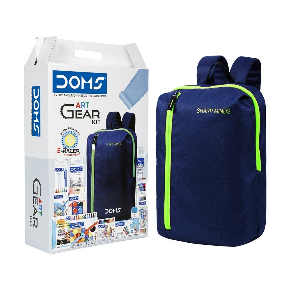 Set Escolar Doms Art Gear Mochila Tela Marca Doms
