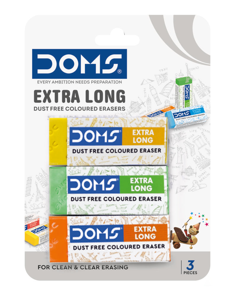 Gomas de Borrar Doms XL Colores Surtidos Blister 3 Uds Imagen principal del producto