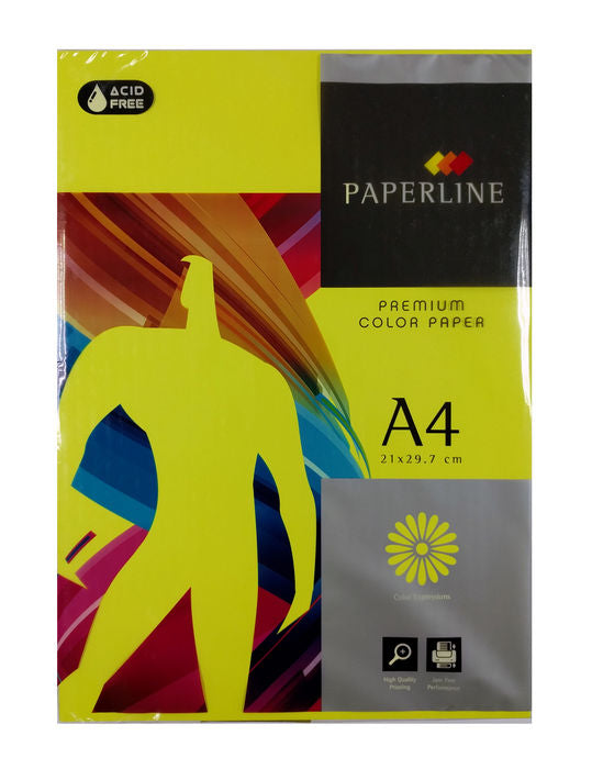 Papel A4 500H 80 g Paperline Amarillo Fluor Cyber FABRISA Imagen principal del producto