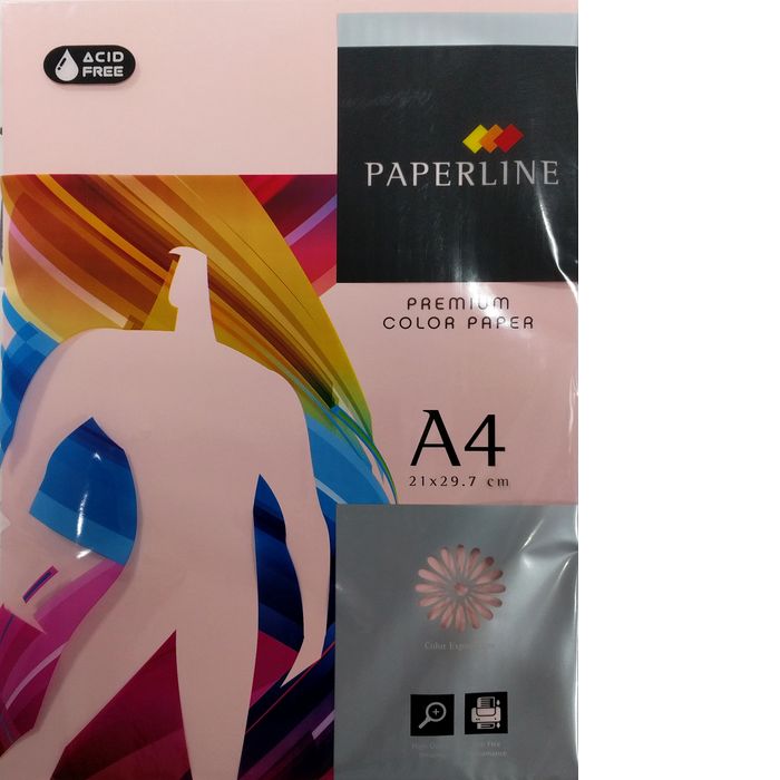Papel A4 500H 80 g Rosa Claro Paperline FABRISA Imagen principal del producto