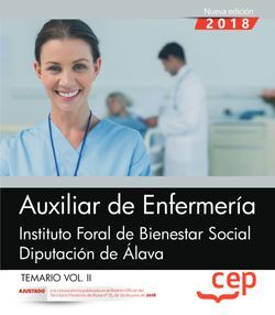Auxiliar de Enfermería. Instituto Foral de Bienestar Social. Diputación de Álava. Temario Vol. II. Imagen principal del producto