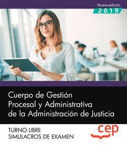 Cuerpo de Gestión Procesal y Administrativa de la Administración de Justicia. Turno Libre. Simulacros de Examen Imagen principal del producto