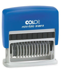 MINI SELLO NUMERADOR 4MM MODELO S 120/13 BANDAS AZUL/AZUL | 1 UNIDADES | (COLOP ESPAÑA S,L,)