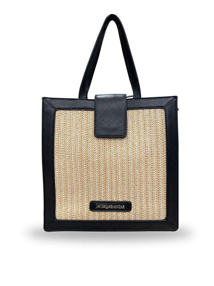 MOCHILA RAFIA MUJER JAVIER LARRAINZAR ARNEDO NEGRO | TRAVEL FANTASY