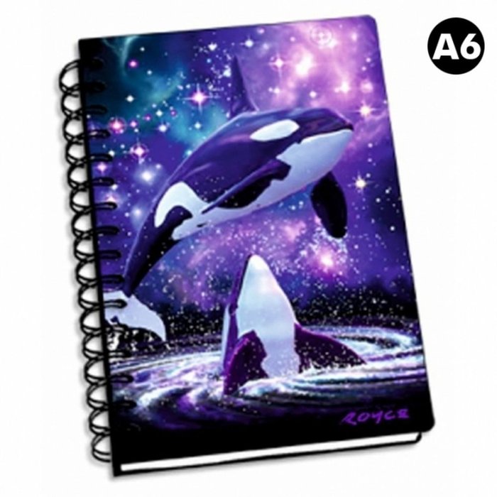 Libreta Espiral A6 Space Orcas 3D ARTGAME