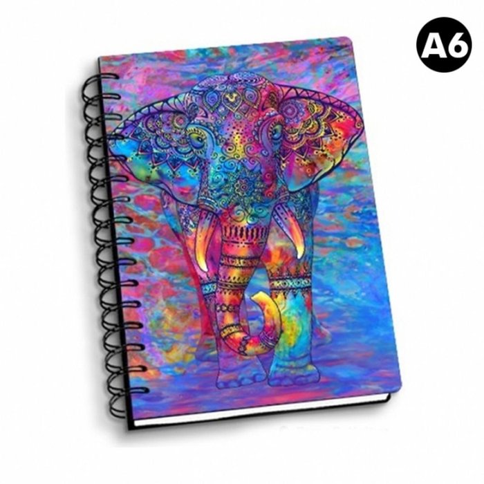 Libreta espiral A6 Bohemian Elephant 3D ARTGAME